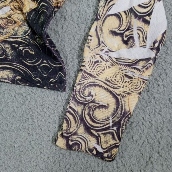 Blush Cropped Pullover Top Women's Size M Leopard Tiger Stretch Long Sleeve USA - Picture 6 of 9